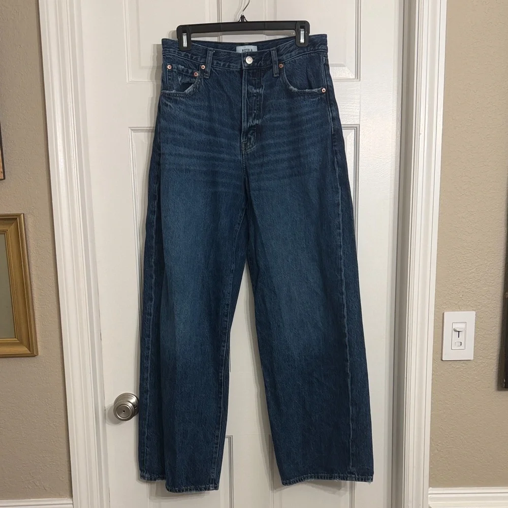 PISTOLA Wide Leg High-Rise Women’s Jeans - Dark Blue - Picture 2 of 8